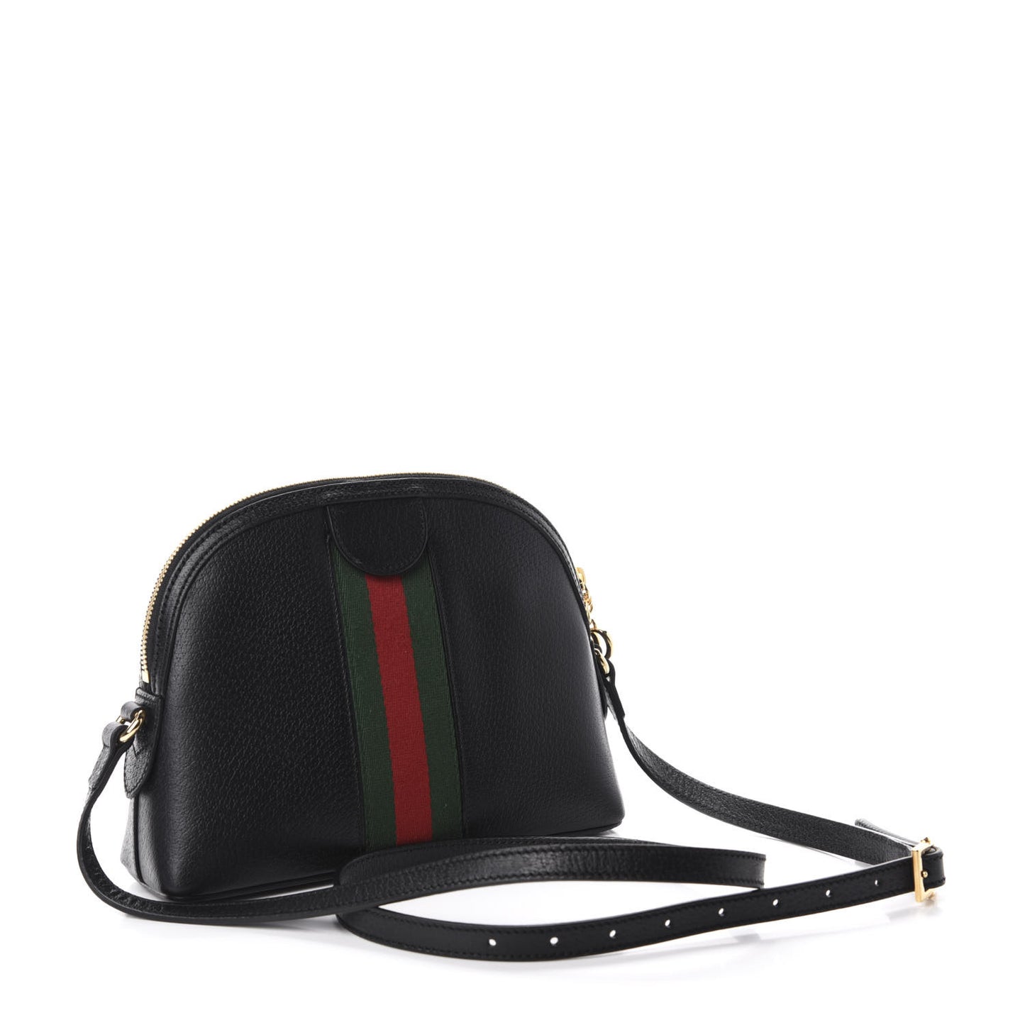 Calfskin GG Web Small Ophidia Dome Shoulder Bag Black