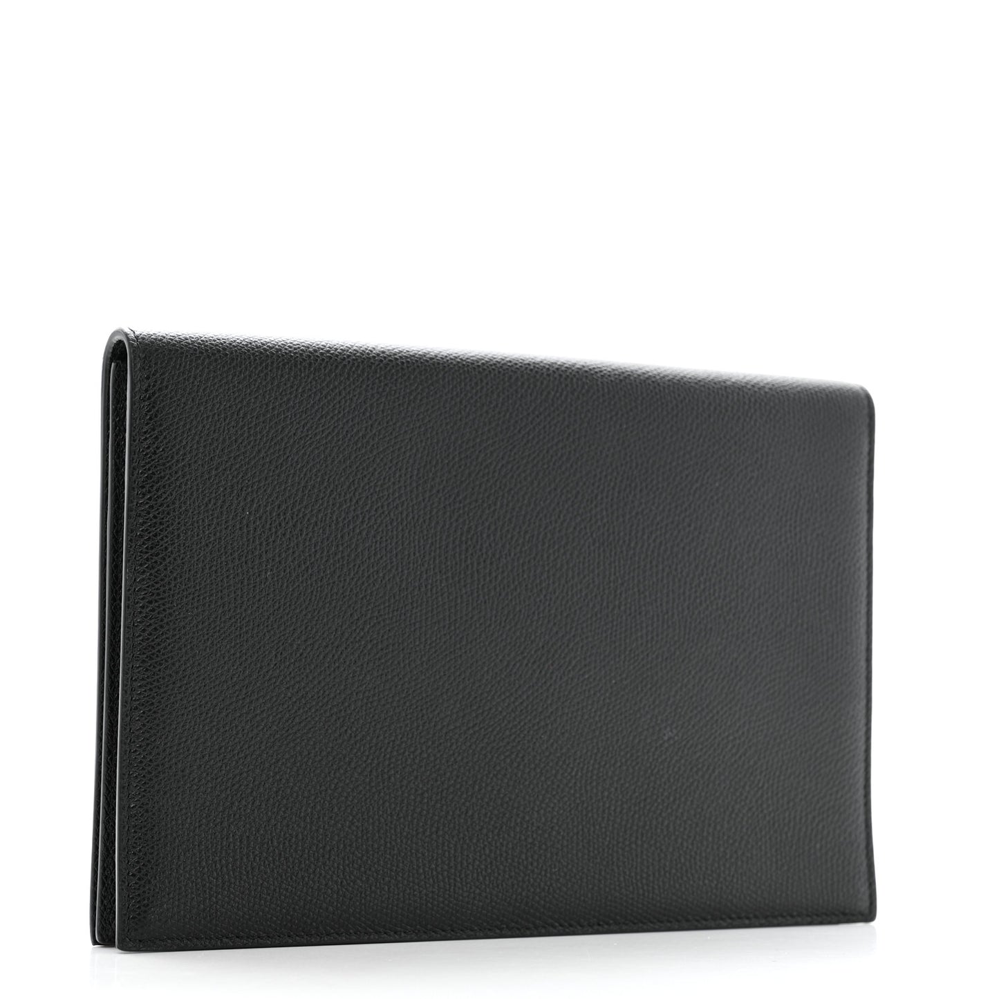 Grainy Calfskin Vlogo Signature Pouch Black
