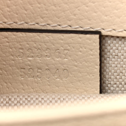 Gucci Textured Calfskin Crystal Bamboo Web Mini Dionysus Top Handle Bag Mystic White 7 of 11