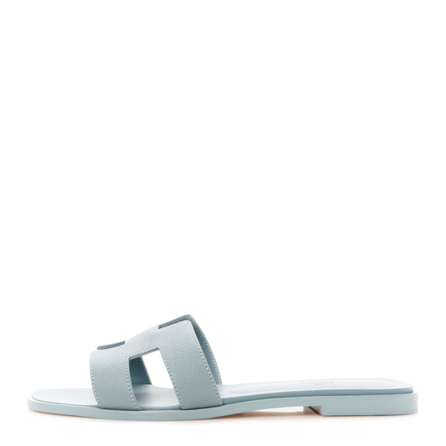 Hermes Epsom Oran Sandals 39.5 Gris Antarctique 1 of 8