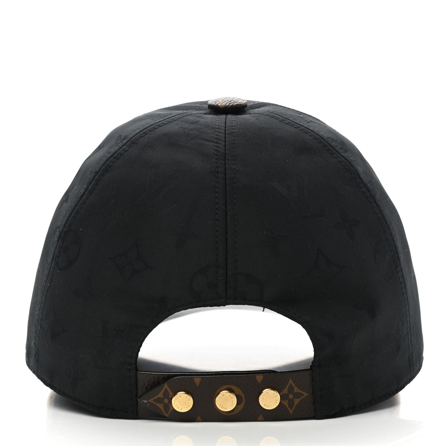 Polyester Silk Monogram LV Get Ready Cap M Black