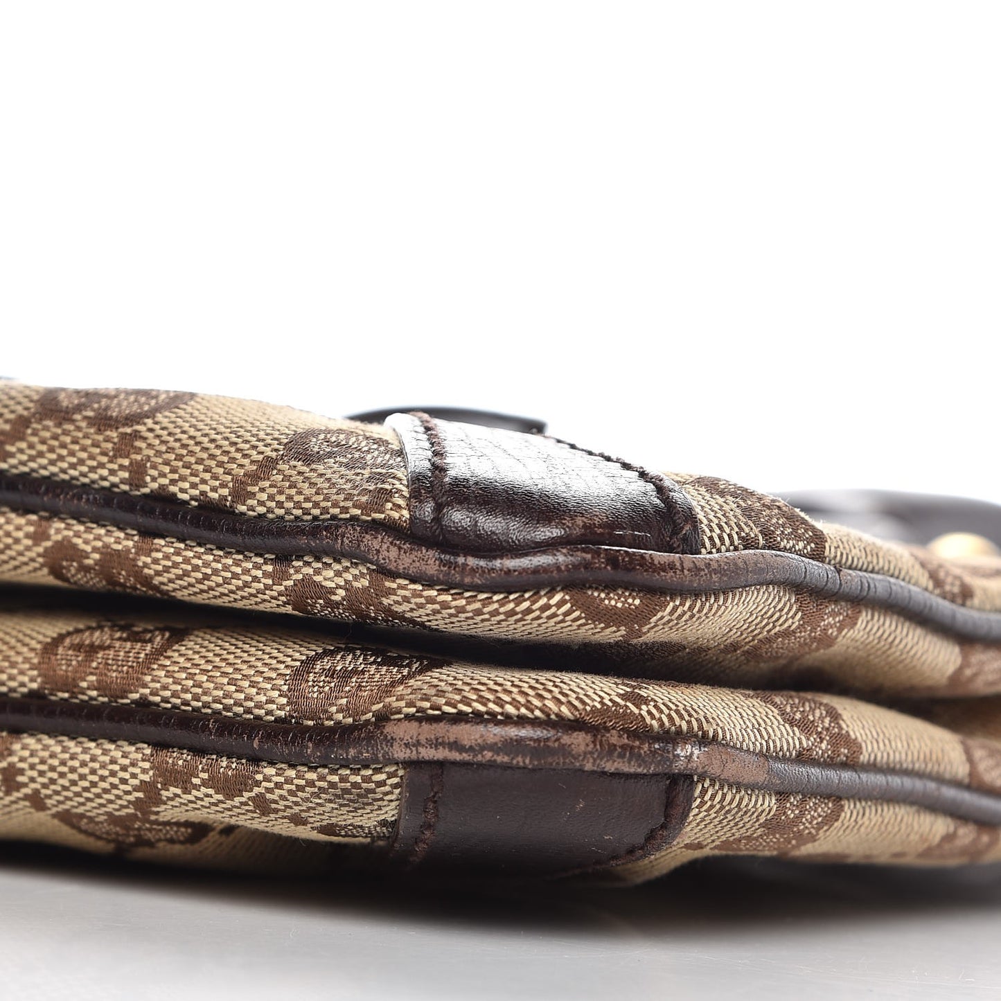 Monogram Horsebit Chain Shoulder Bag Brown