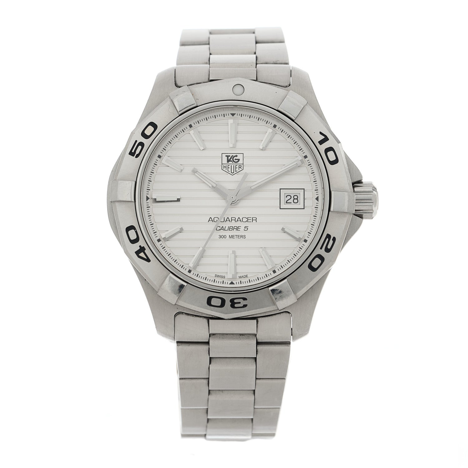 Tag Heuer Stainless Steel 41mm Aquaracer 300M Quartz Watch Silver WAP2011 1 of 5