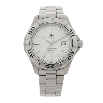 Tag Heuer Stainless Steel 41mm Aquaracer 300M Quartz Watch Silver WAP2011 1 of 5