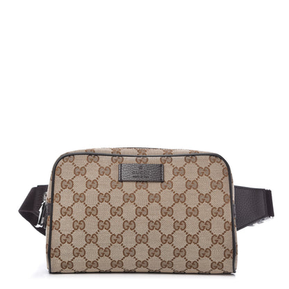 Gucci Monogram Belt Bag Dark Brown 1 of 10