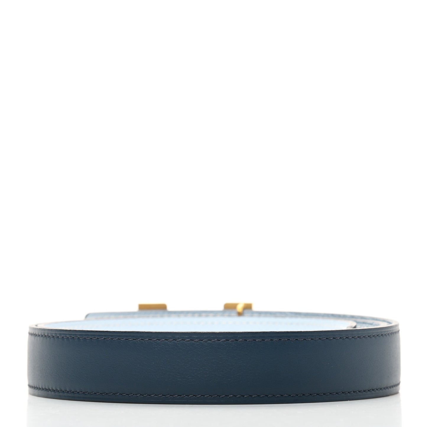 Epsom Swift Lizard Mini Constance H Belt 85 Navy Bleu Brume Ombre