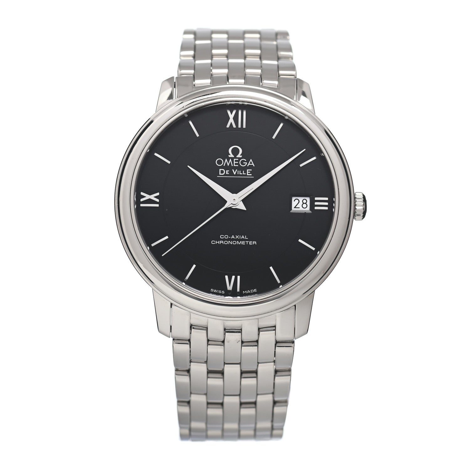 Omega Stainless Steel 37mm De Ville Prestige Co-Axial Automatic Watch Black 424.10.40.20.01.001 1 of 4