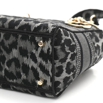 Christian Dior Canvas Mizza Embroidered Medium Lady D-Lite Gray 10 of 12