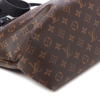 Louis Vuitton Monogram Flower Zipped Tote MM Black 5 of 8