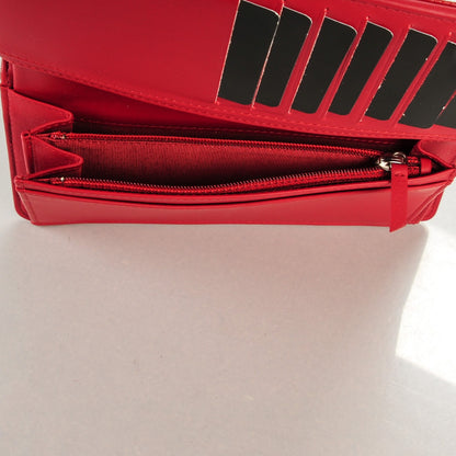 Chanel Caviar Quilted Yen Wallet Red 6 of 9