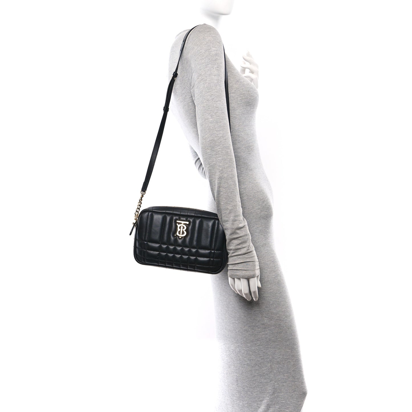 Calfskin Quilted Small Lola Camera Bag Black