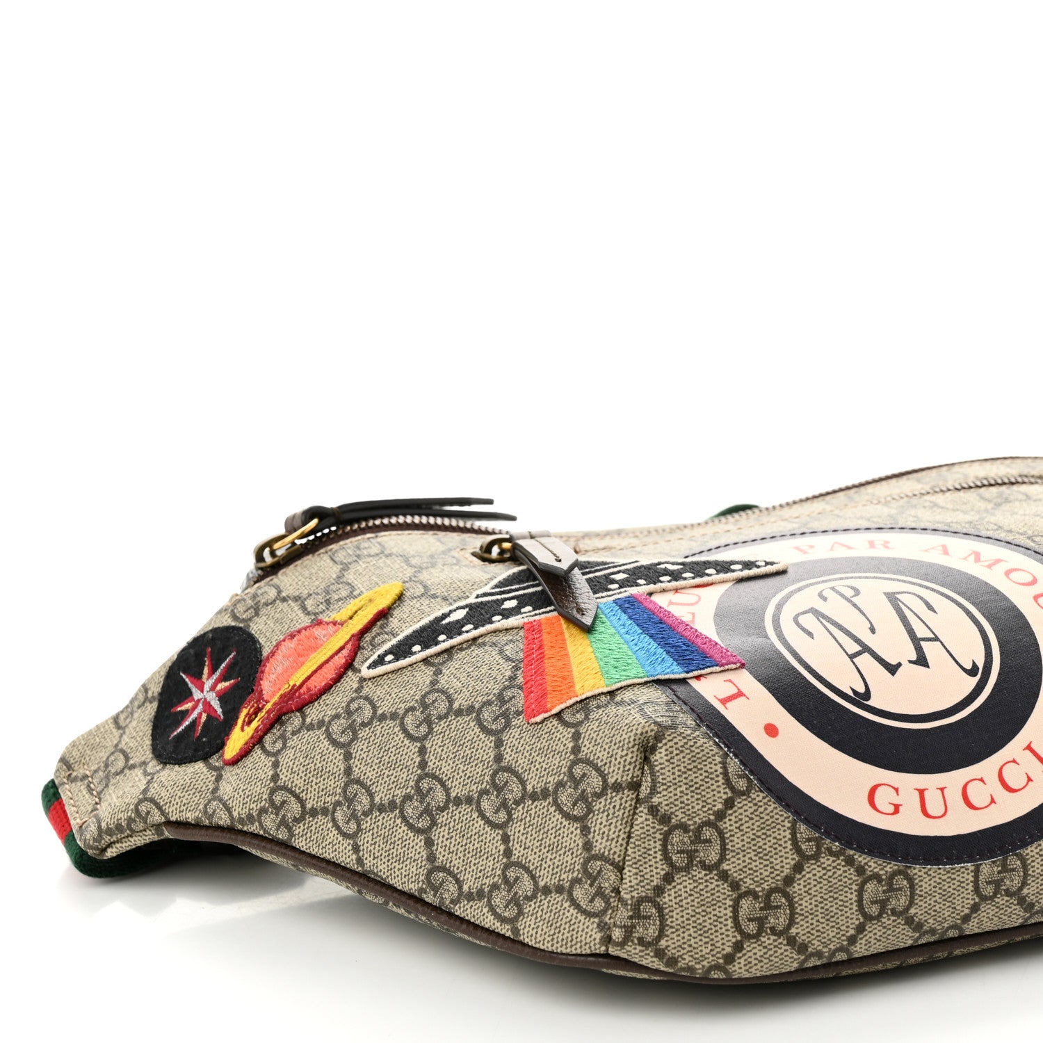 Gucci GG Supreme Monogram Courrier Belt Bag Beige New Acero 9 of 10