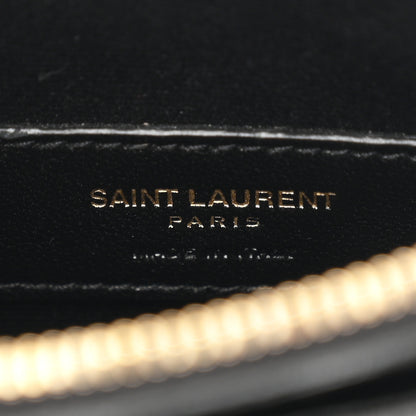 Saint Laurent Grain De Poudre Chevron Monogram Large Bill Pouch Black 6 of 8