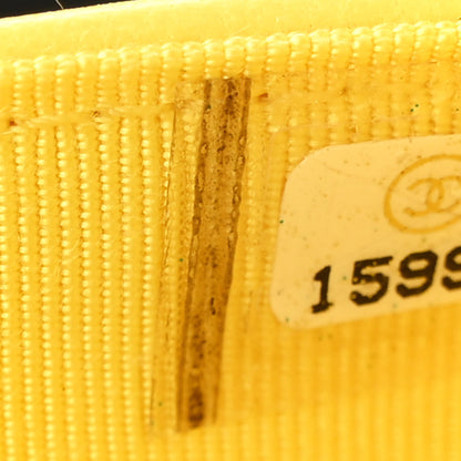 Chanel Lambskin Quilted Wallet on Chain WOC Yellow 8 of 12