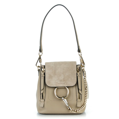 Chloe Suede Calfskin Mini Faye Backpack Motty Grey 1 of 7