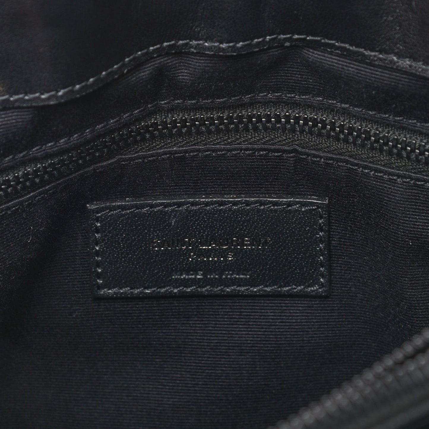 Calfskin Y Quilted Monogram Medium Loulou Chain Satchel Black