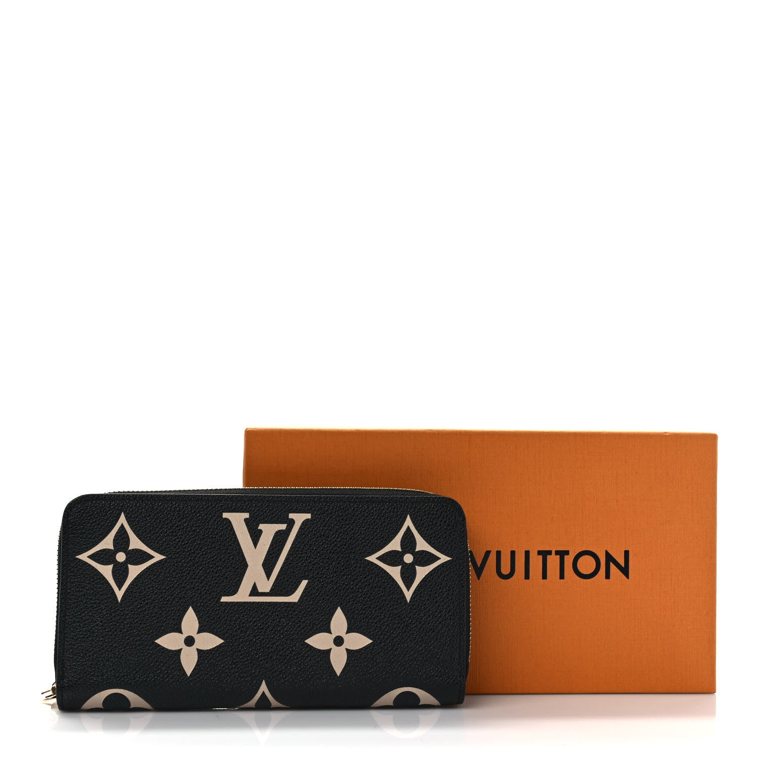 Louis Vuitton Empreinte Monogram Giant Zippy Wallet Black Beige 6 of 6