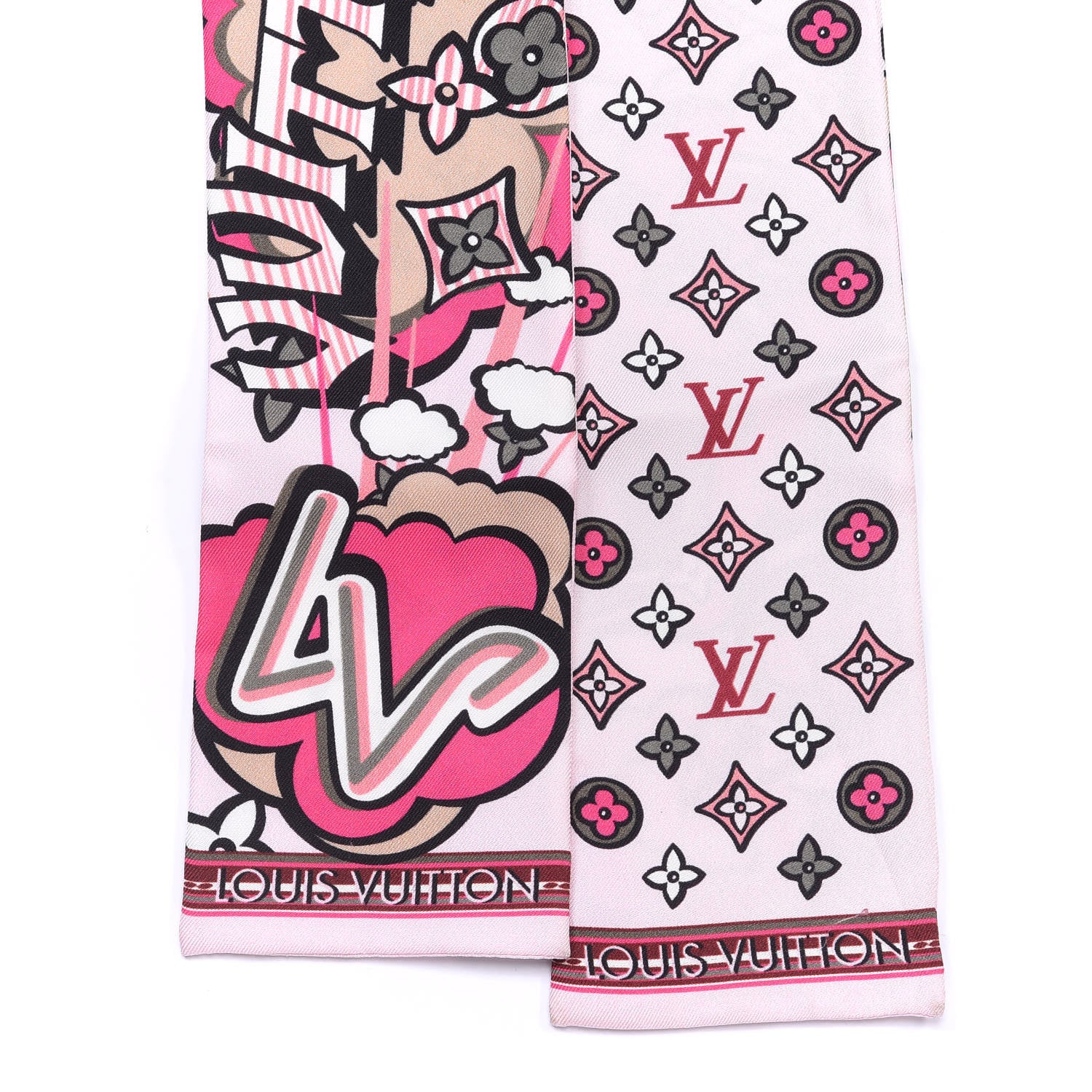Louis Vuitton Silk Monogram Street Bandeau Rose 2 of 3