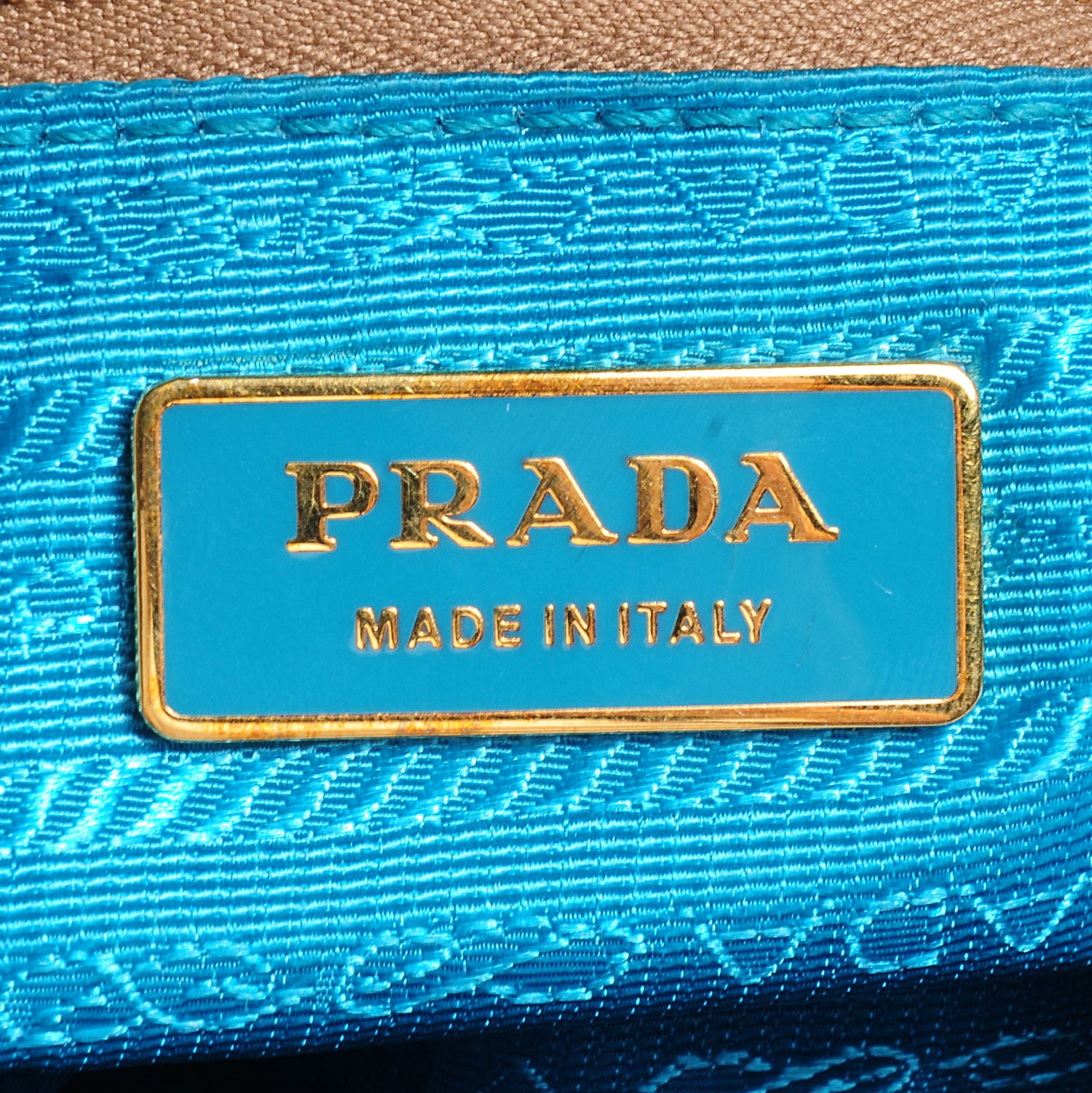 Prada Vitello Daino Pushlock Flap Shoulder Bag Turchese 6 of 9