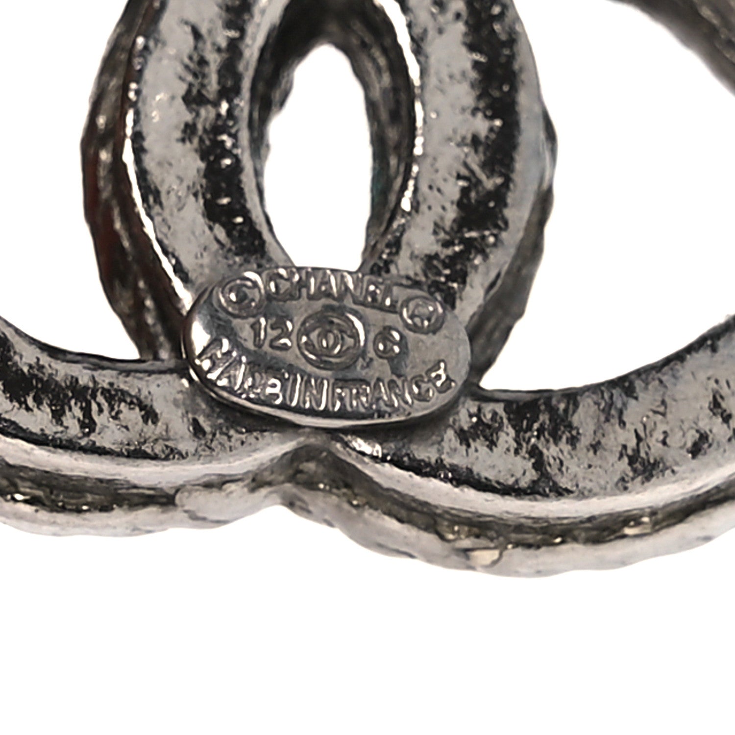 Chanel Ruthenium CC Earrings Black 4 of 5