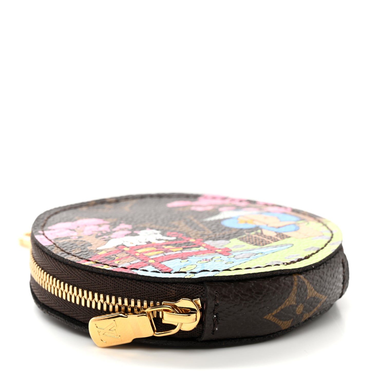 Monogram 2021 Christmas Animation Japanese Garden Round Coin Purse Wisteria Pink
