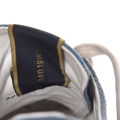 Valentino Garavani Denim Butterfly Embroidered Sneakers 41 Light Denim 9 of 17