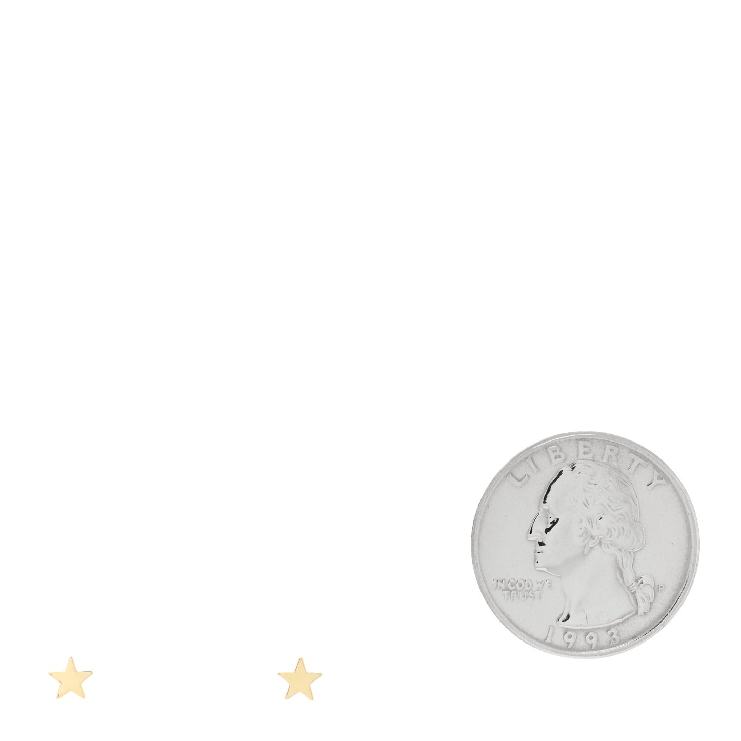 18K Yellow Gold Mini Star Stud Earrings