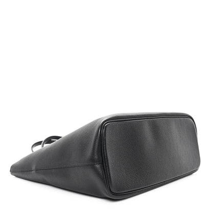 Salvatore Ferragamo Grainy Calfskin Gancio City Tote Black 5 of 10