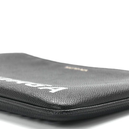 Balenciaga Calfskin Ville Logo Zip Pouch Black 10 of 10