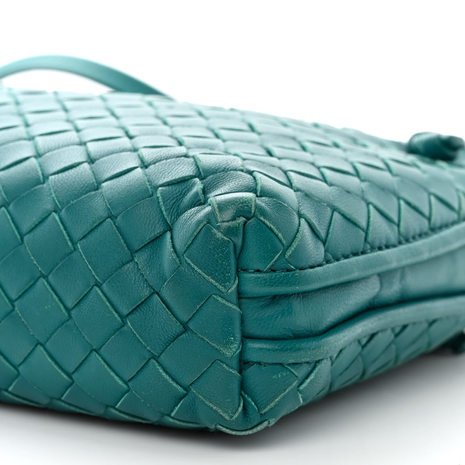 Bottega Veneta Nappa Intrecciato Nodini Crossbody Messenger Mallard 10 of 11