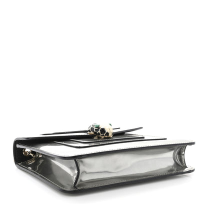 Bulgari Metallic Calfskin Small Serpenti Forever Snake Strap Crossbody Bag Silver 4 of 11