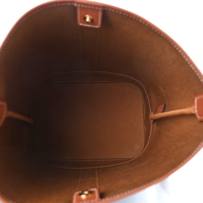 Celine Triomphe Canvas Calfskin Small Bucket Bag Tan 4 of 4