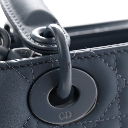 Christian Dior Ultra Matte Calfskin Cannage Small My ABCDior Lady Dior Dark Denim Blue 10 of 10