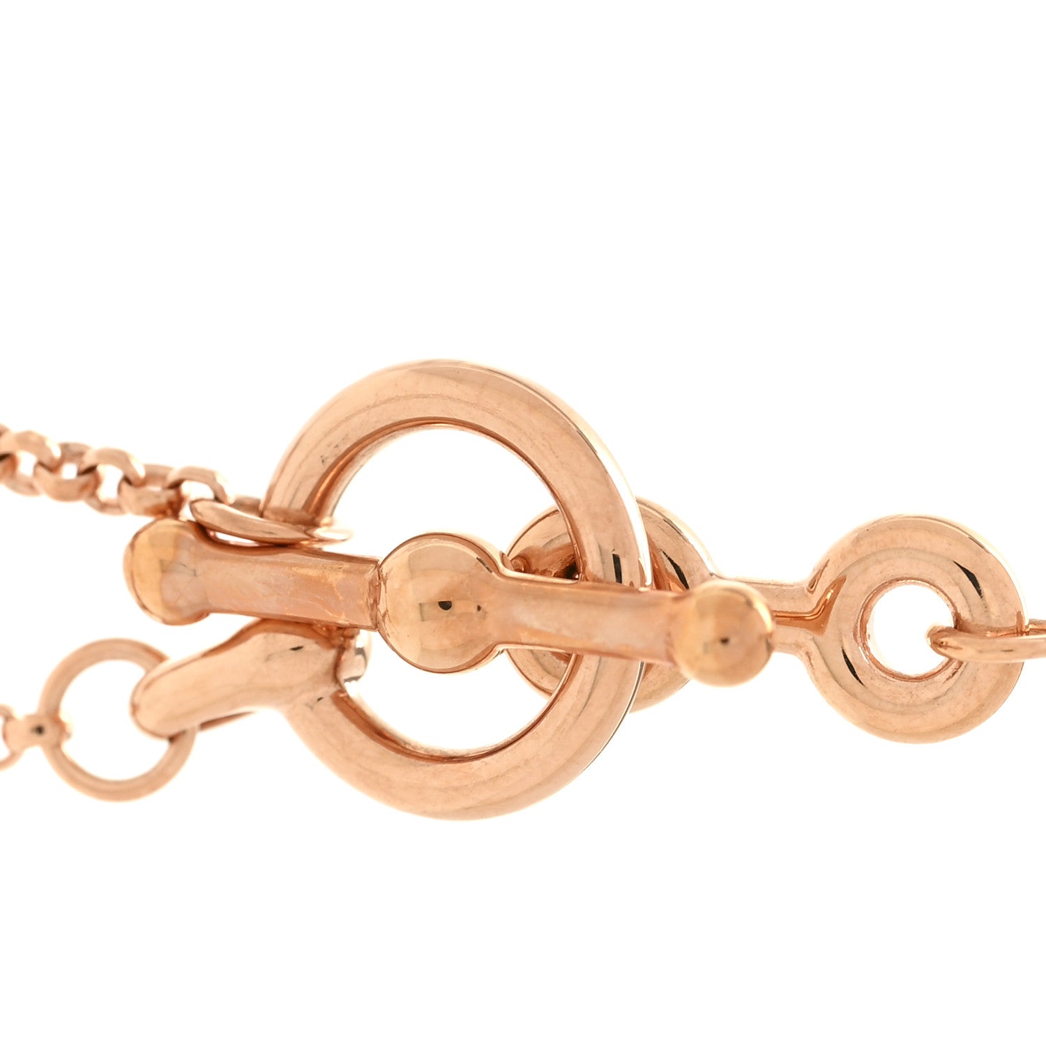Hermes Metal Enamel Cheval Grand Parade Necklace Rose Gold 6 of 7