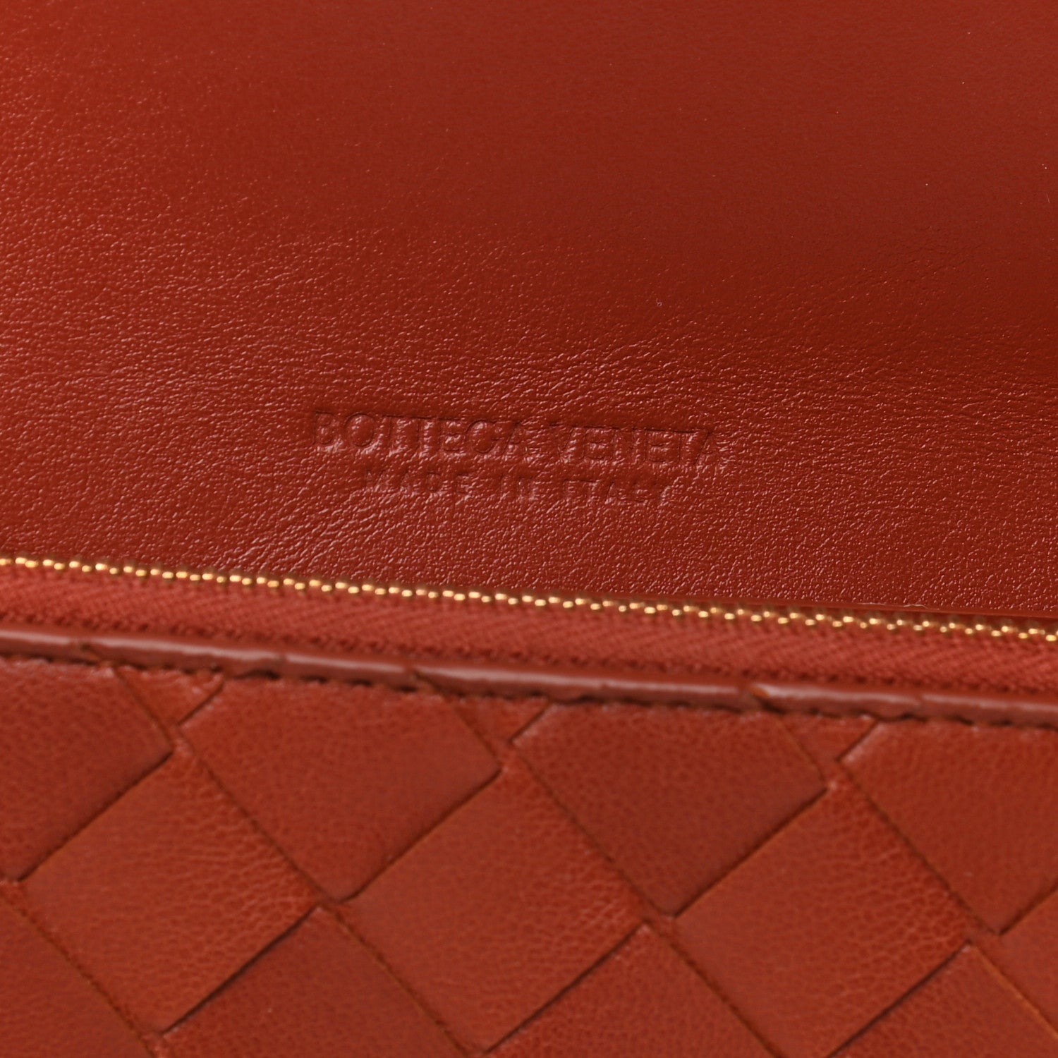 Bottega Veneta Nappa Intrecciato Continental Flap Wallet Rust 6 of 7