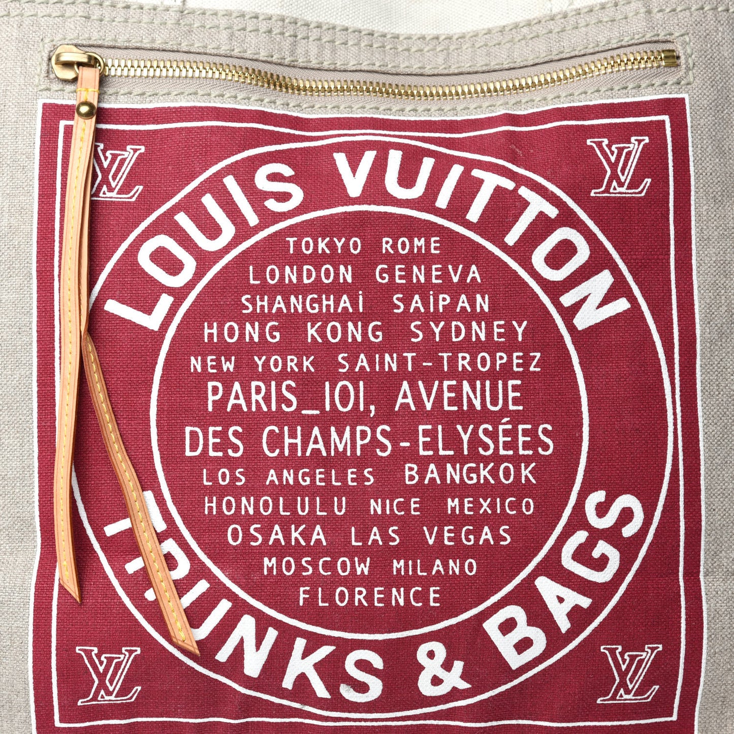 Toile Globe Shopper Cabas GM Red