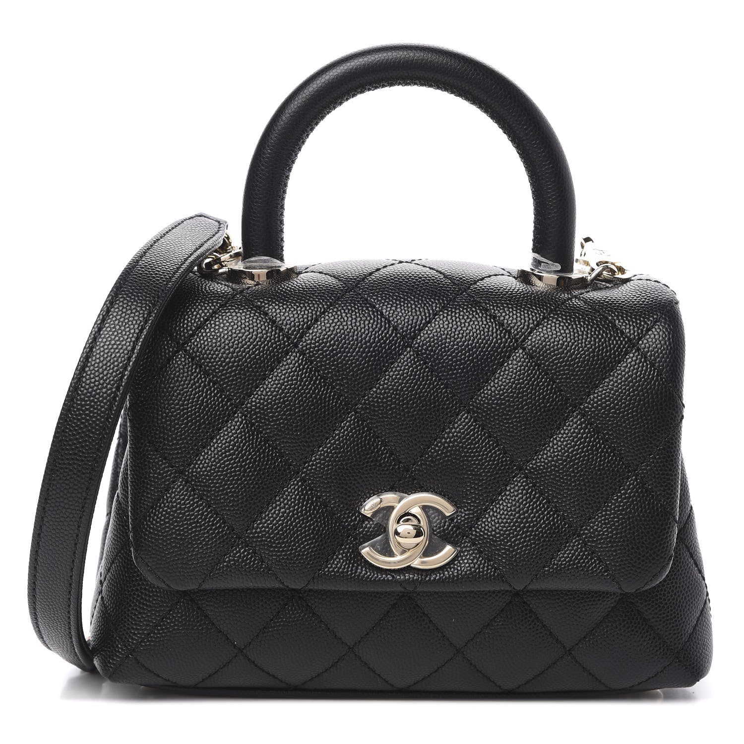 Chanel Caviar Quilted Extra Mini Coco Handle Flap Black 1 of 11