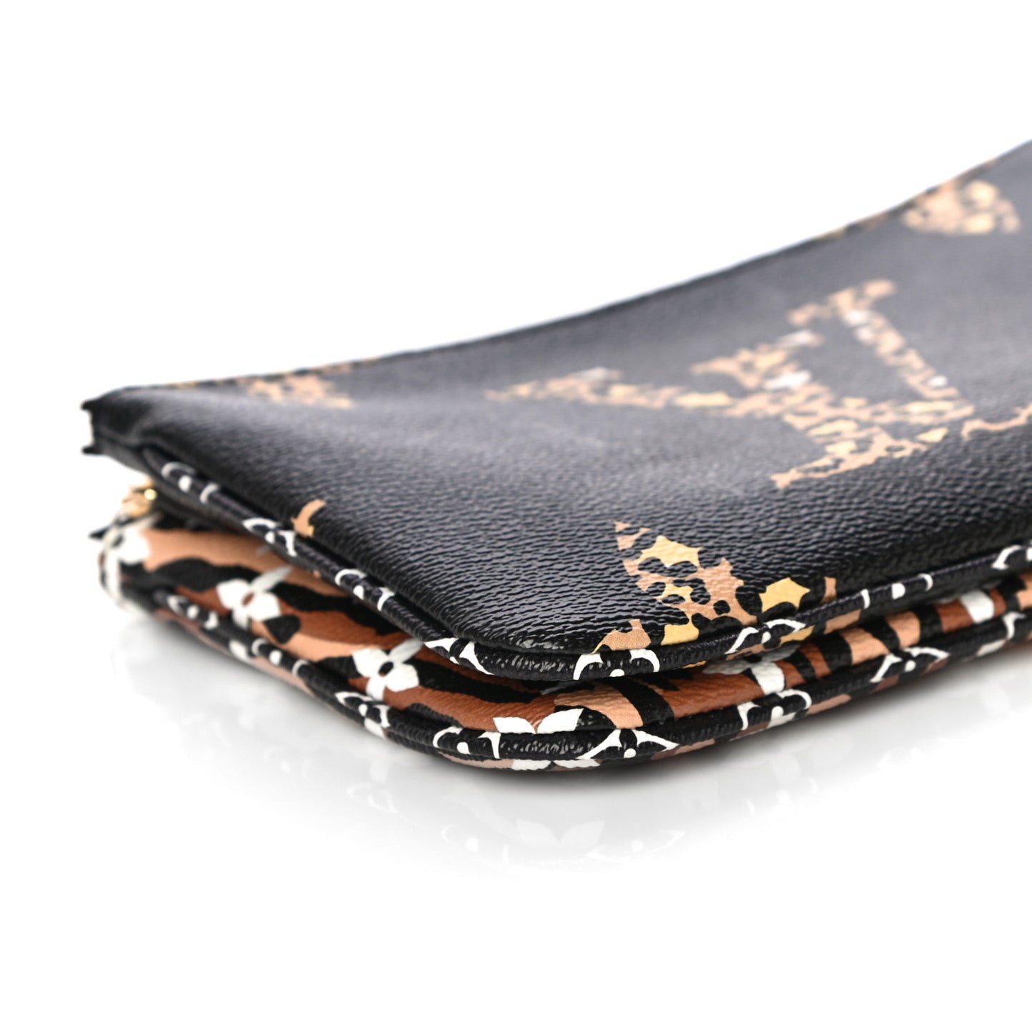 Monogram Giant Jungle Pochette Double Zip Black
