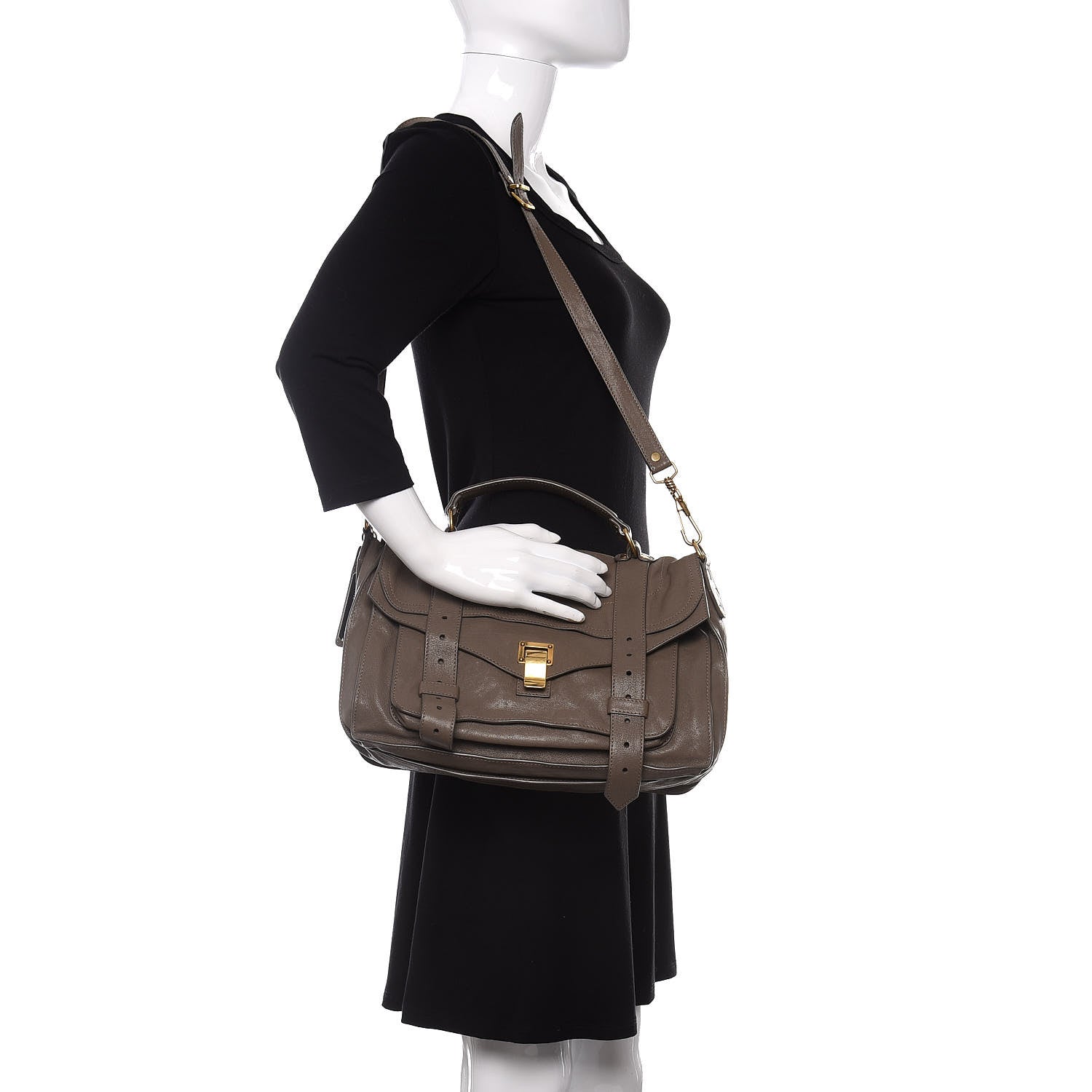 Proenza Schouler Lambskin Medium PS1 Satchel Smoke 2 of 9