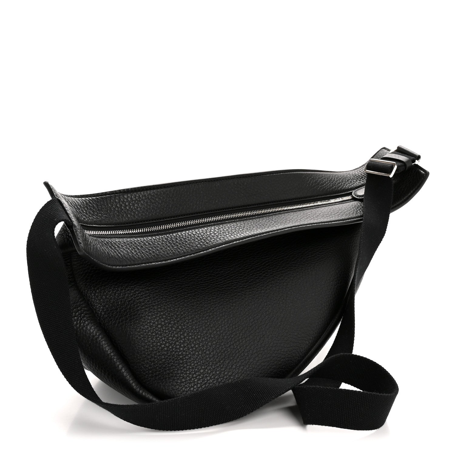 The Row Grained Calfskin Large Slouchy Banana Bag Black 3 of 10