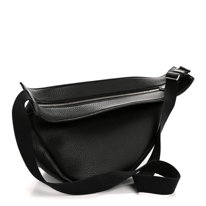 The Row Grained Calfskin Large Slouchy Banana Bag Black 3 of 10