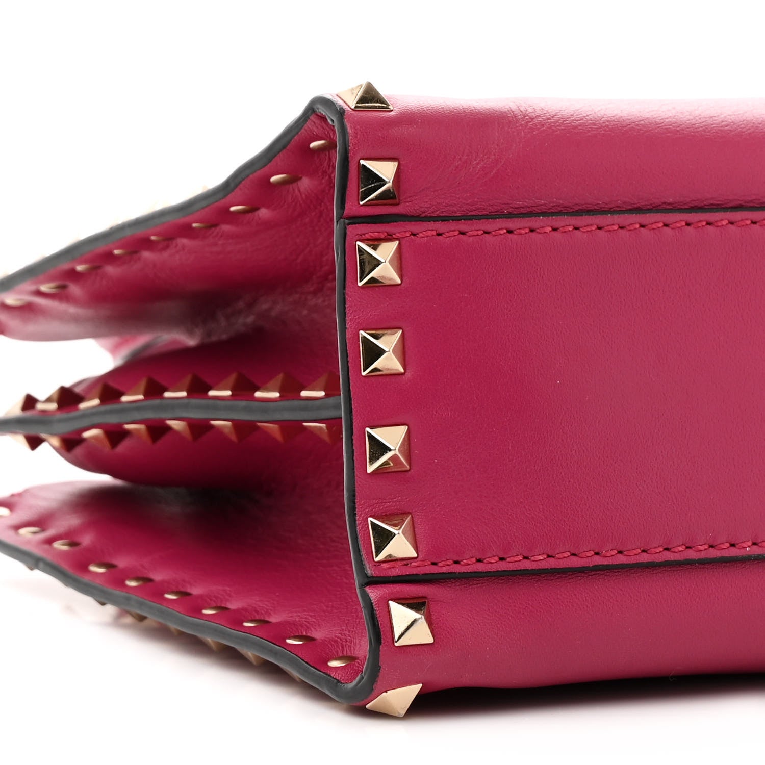 Valentino Garavani Vitello Rockstud Tote Deep Cyclamin 8 of 21