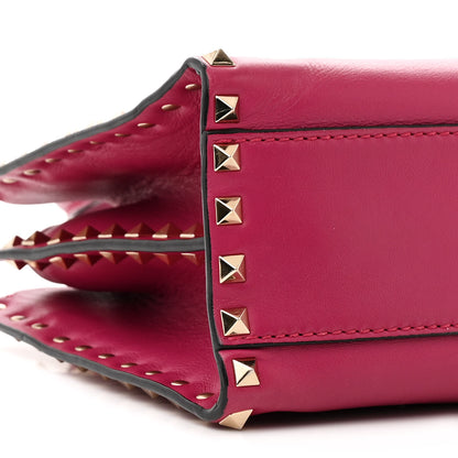 Valentino Garavani Vitello Rockstud Tote Deep Cyclamin 8 of 21