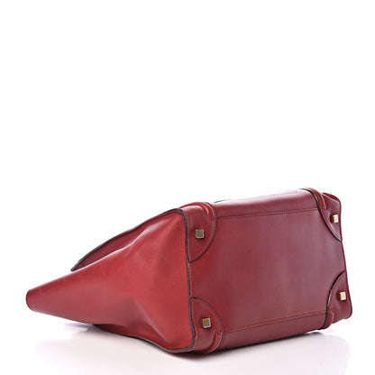 Celine Smooth Calfskin Mini Luggage Red 4 of 9