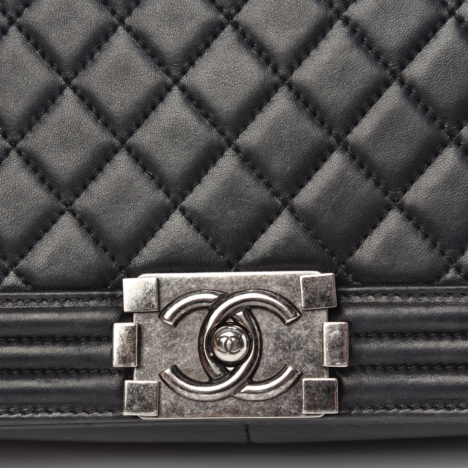 Chanel Lambskin Quilted Medium Boy Flap Black 9 of 18