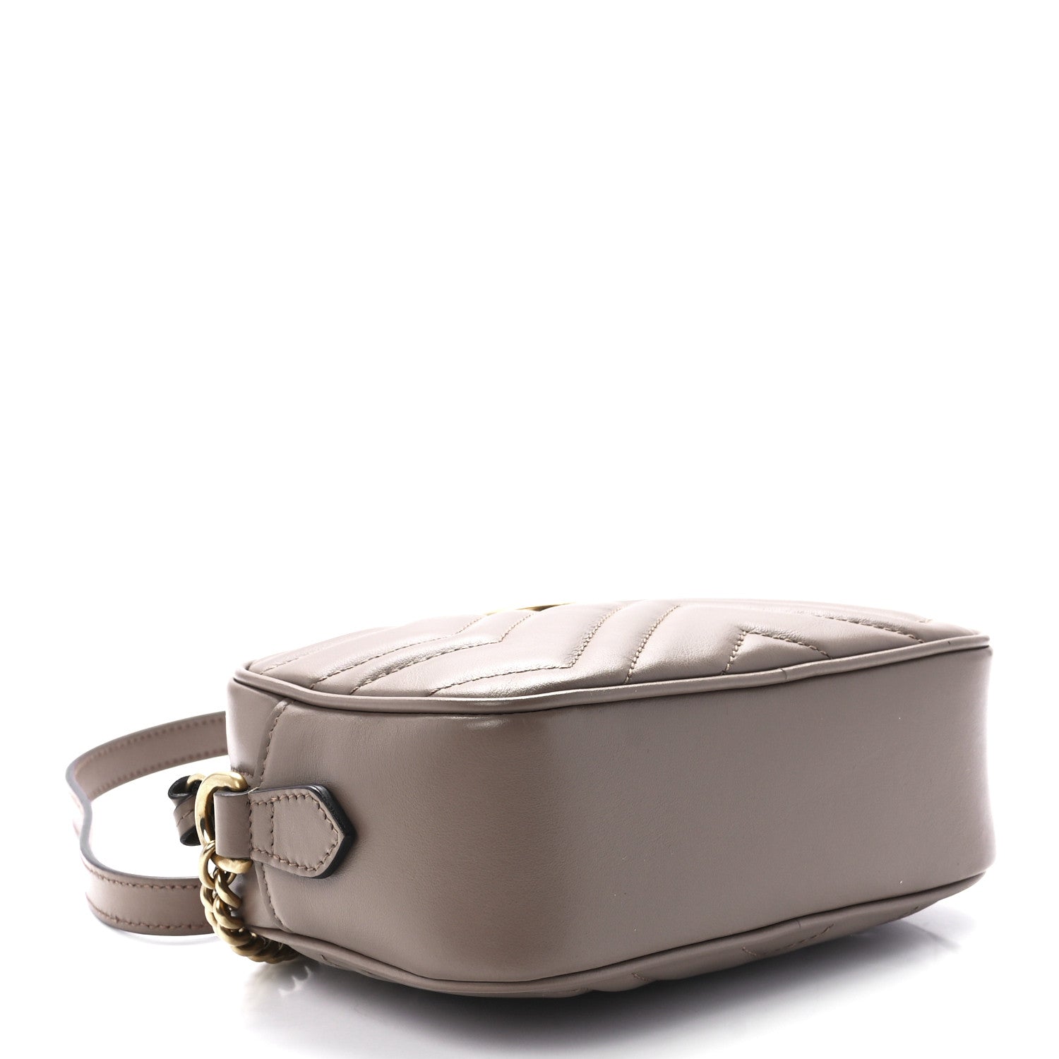 Gucci Calfskin Matelasse Mini GG Marmont Chain Shoulder Bag Porcelain Rose 4 of 12