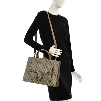 Gucci GG Supreme Monogram Dionysus Tote Beige Taupe 2 of 6