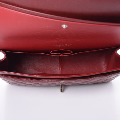 Chanel Caviar Quilted Jumbo Double Flap Burgundy 6 of 9