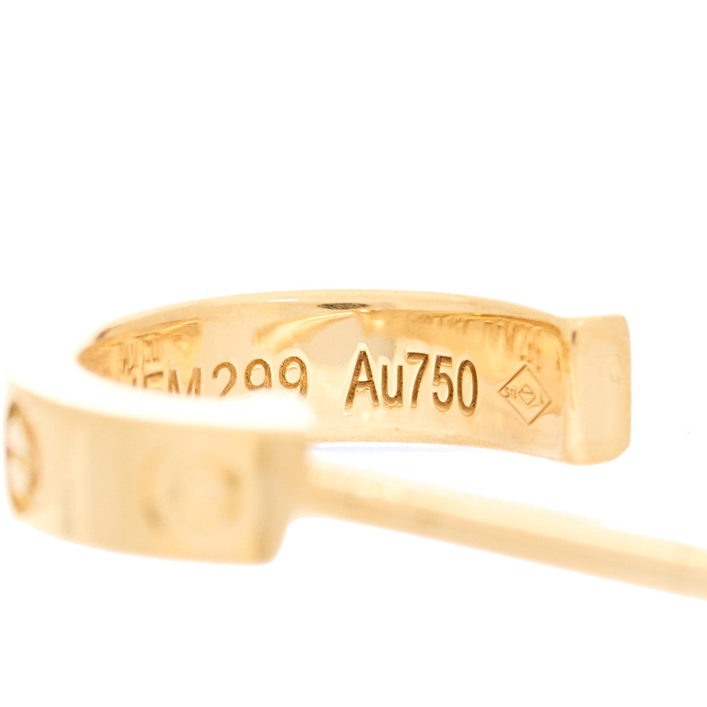 Cartier 18K Yellow Gold Small LOVE Hoop Earrings 6 of 7