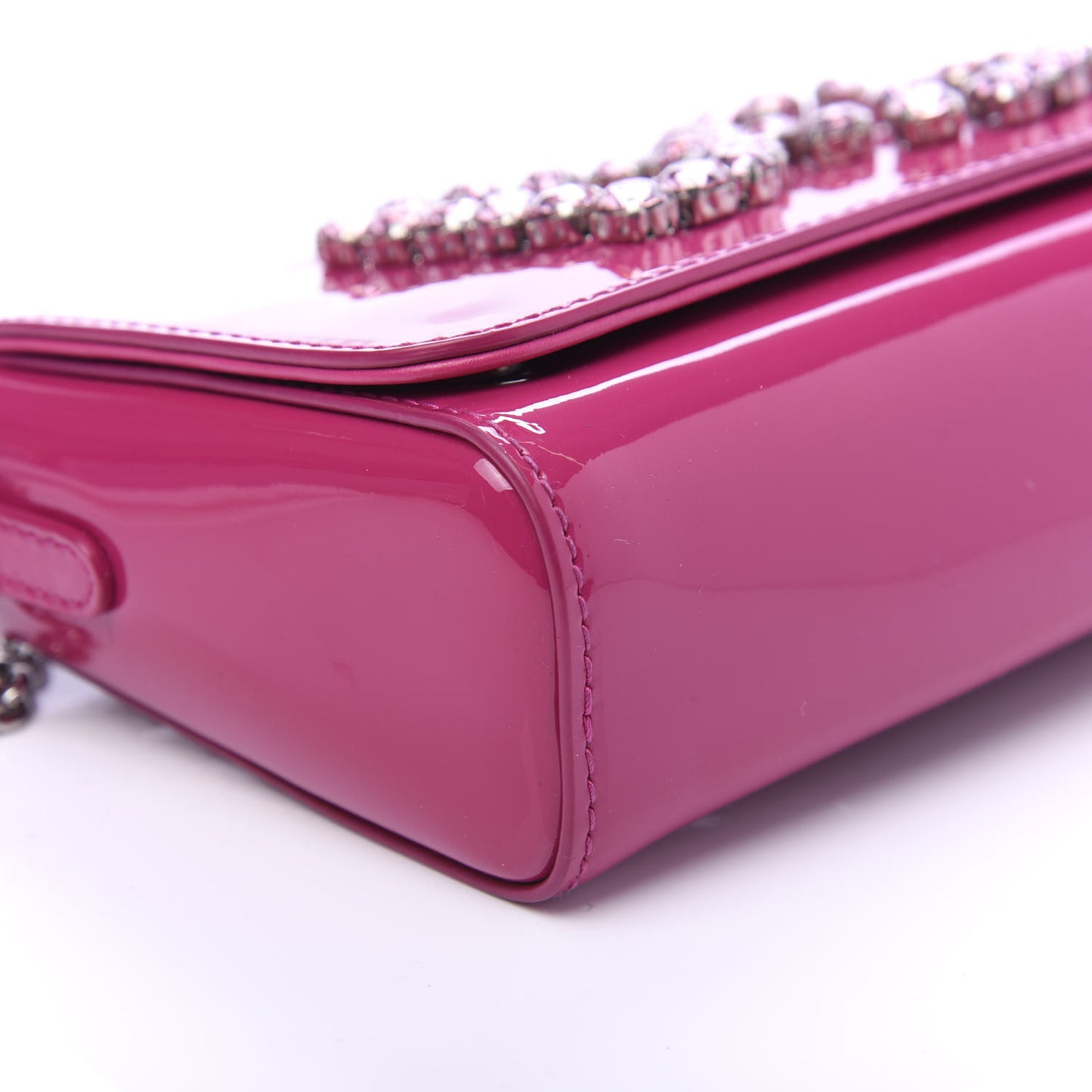 Patent Crystal DG Girls Crossbody Bag Pink